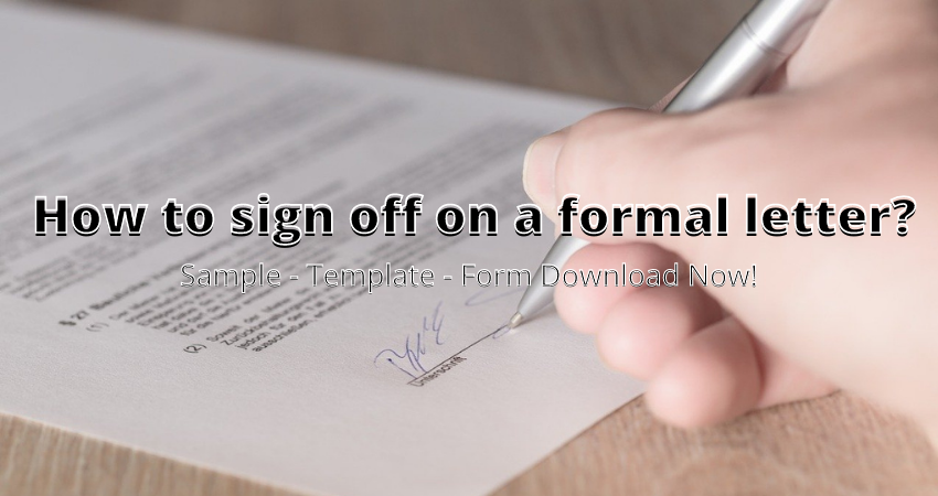 how to sign off an application letter